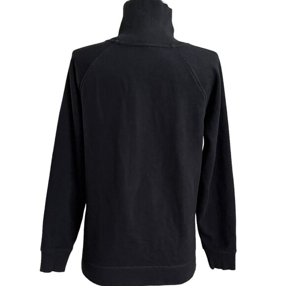 Athleta Cozy Karma Side Zip Funnel Neck Sweatshirt XS Black Athleisure Travel - Picture 5 of 13